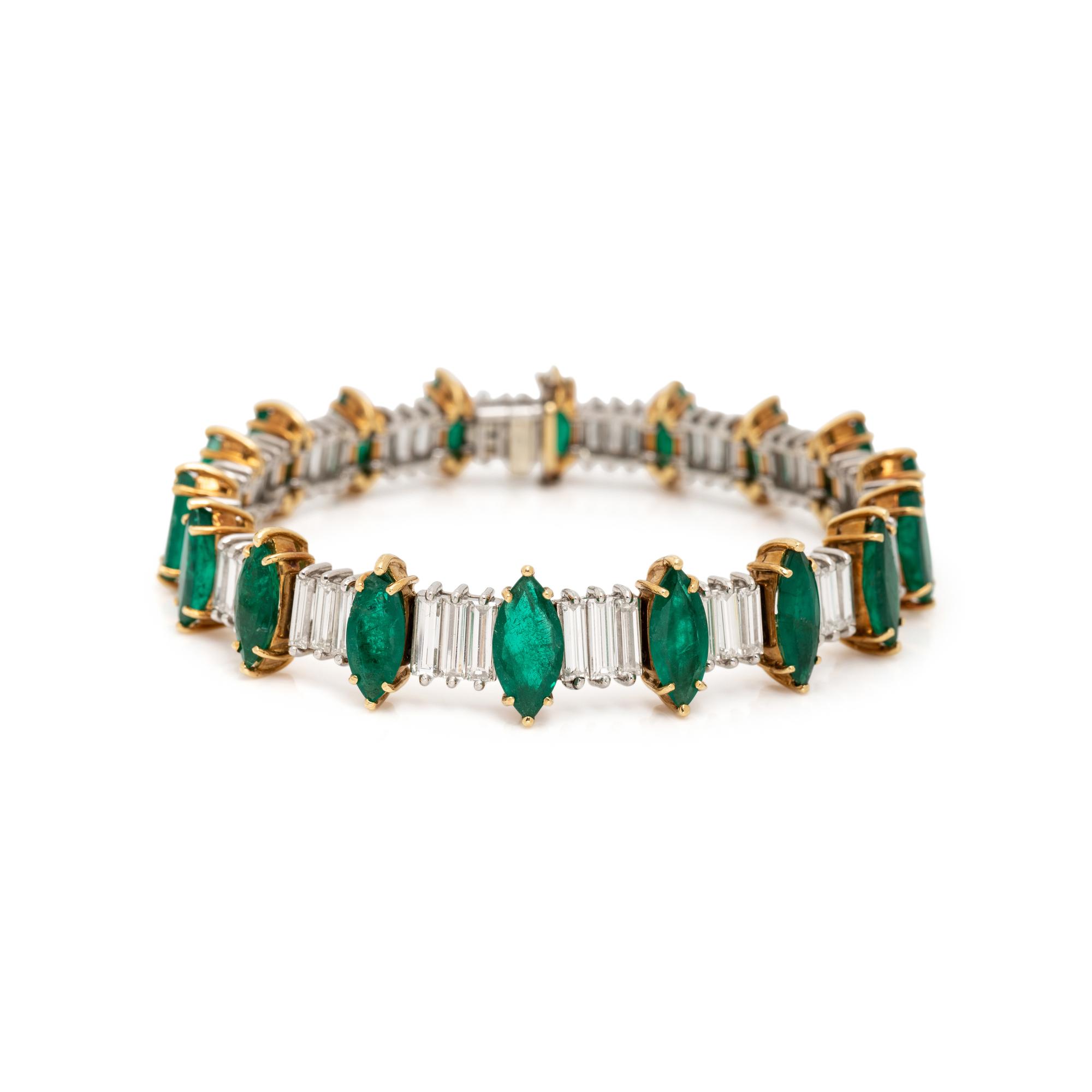 EMERALD AND DIAMOND BRACELET