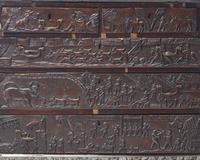 An English Relief-Carved Oak Slant-Front Desk