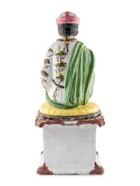 An Italian Polychrome-Glazed Terra Cotta Chinoiserie Figure