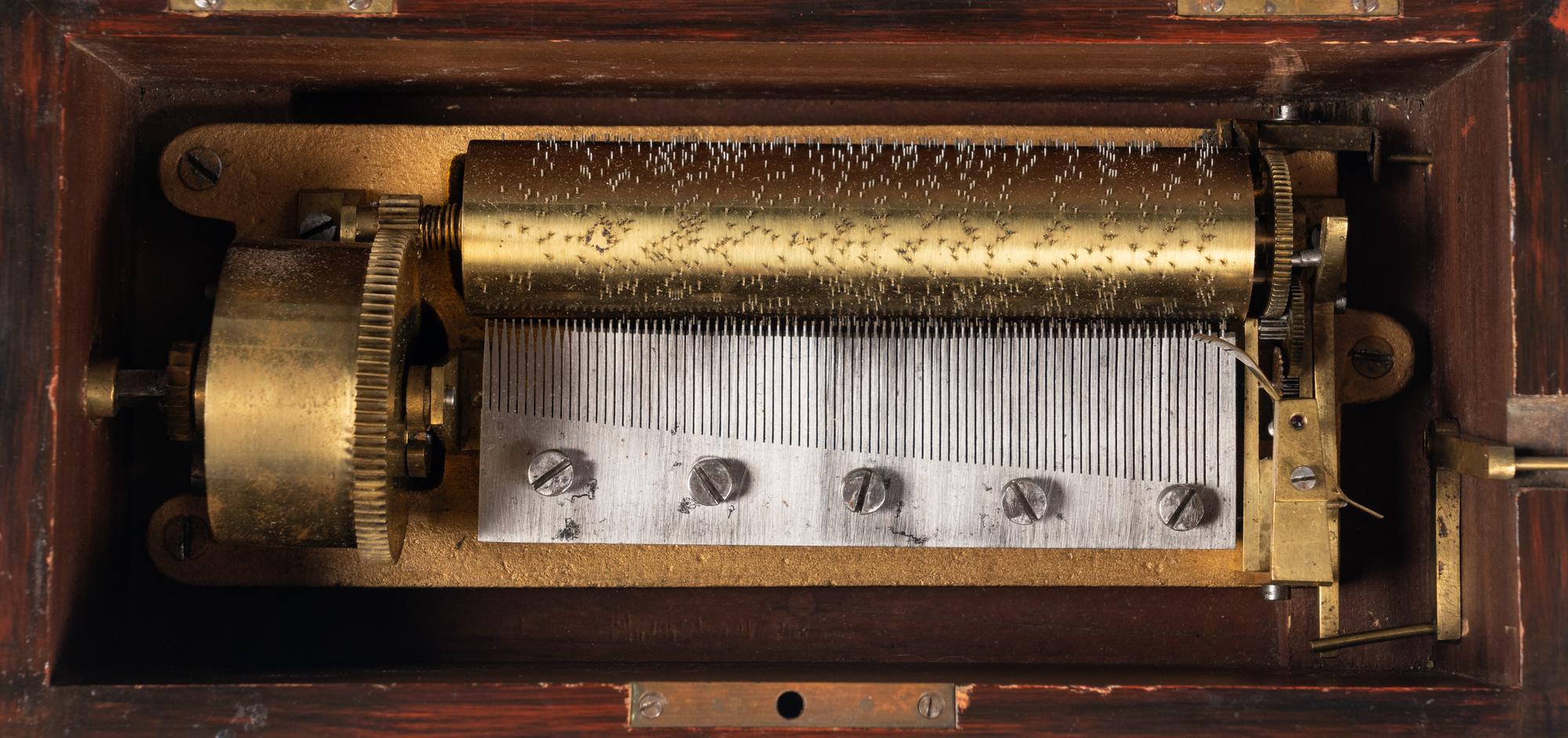 An Austro-Hungarian Keywind Glass Top Music Box