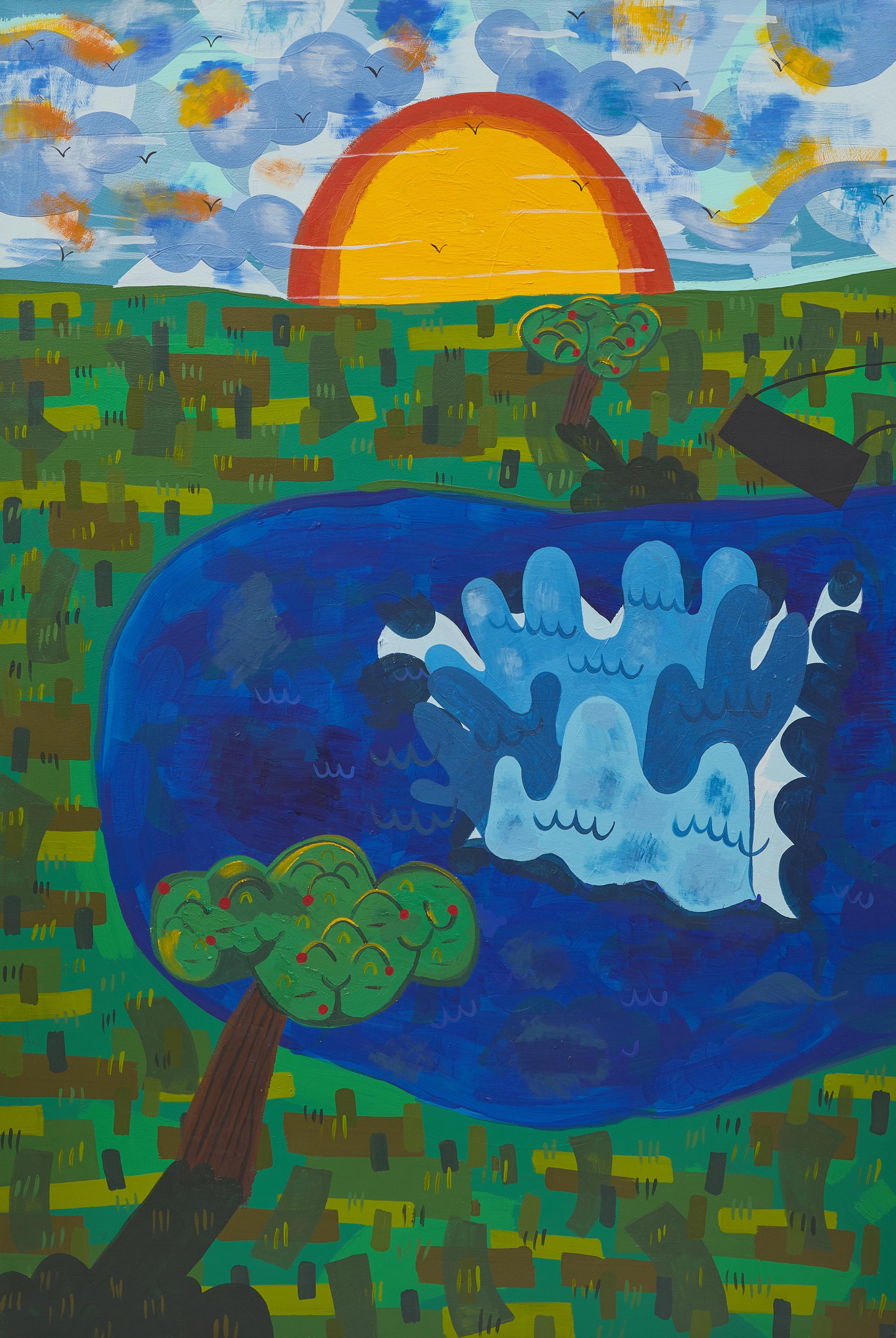 Azikiwe Mohammed (American, b. 1984) — Leroy's Swimming Hole , 2021