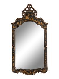 A Pair of Georgian Style Japanned Mirrors
