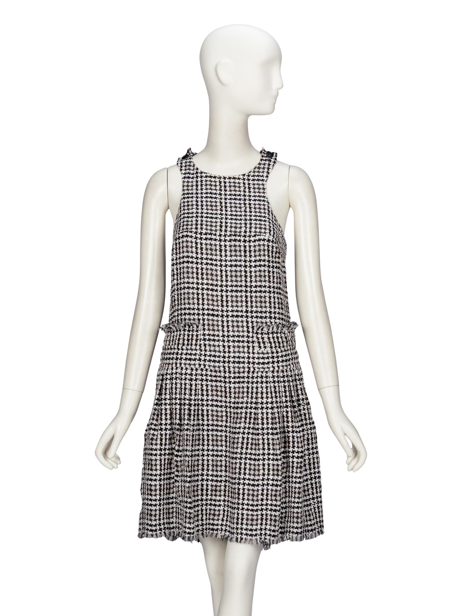 Chanel, Houndstooth Tweed Dress