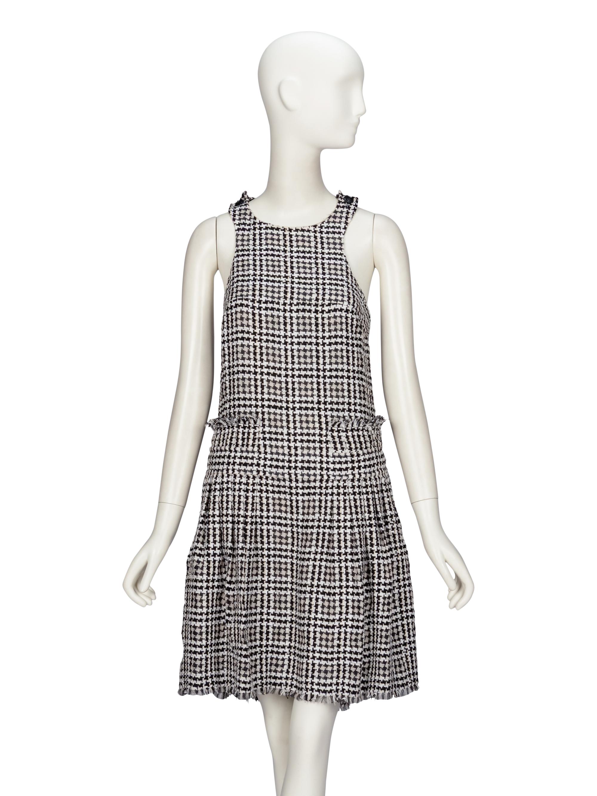 Chanel, Houndstooth Tweed Dress