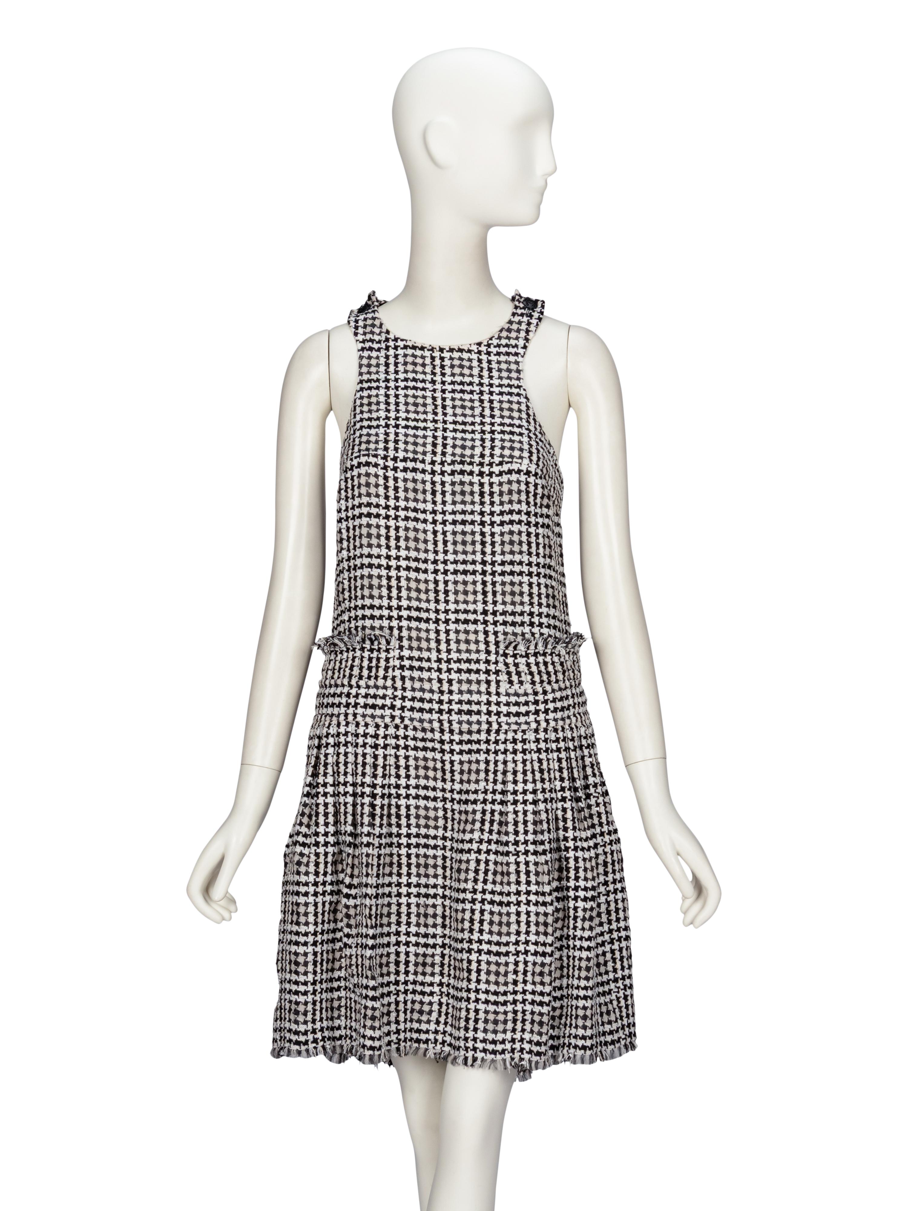 Chanel, Houndstooth Tweed Dress