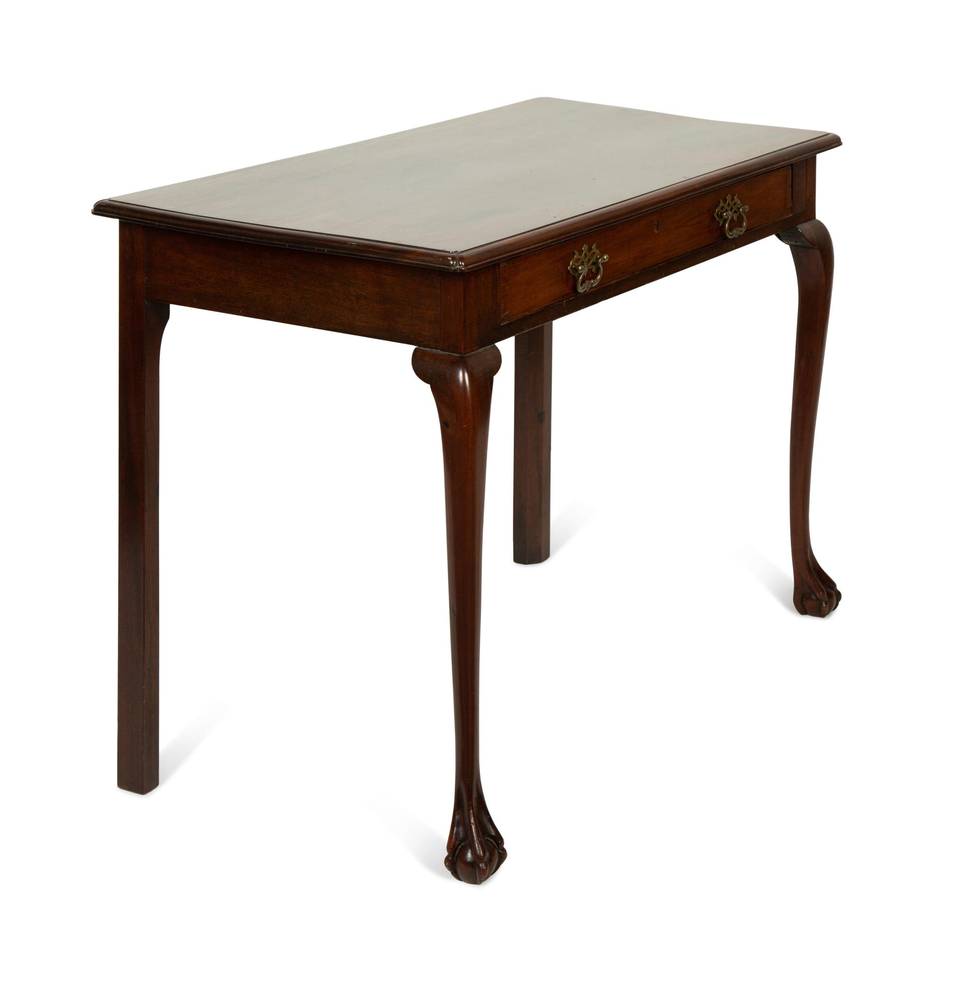 A Queen Anne Style Mahogany Writing Table
