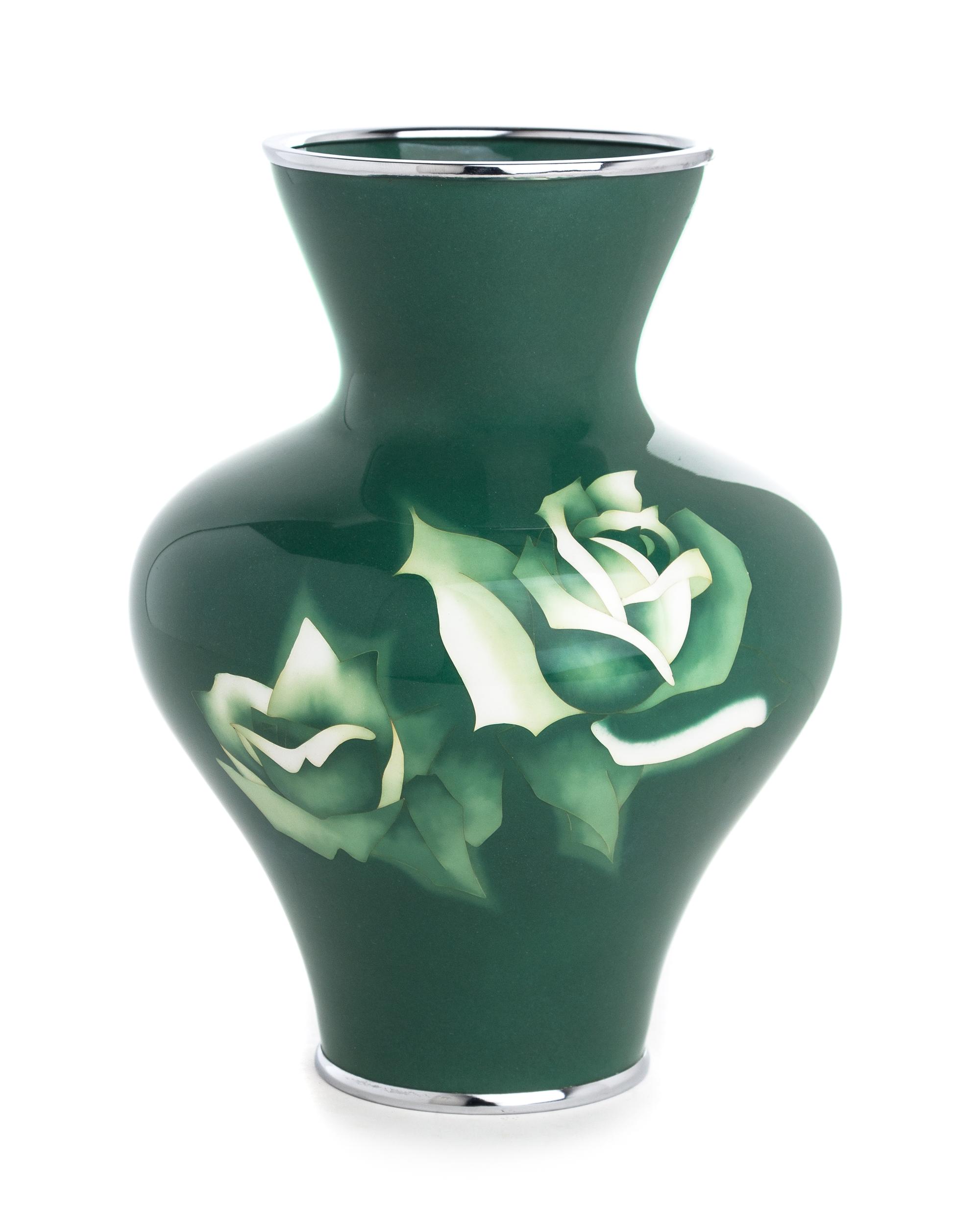 A Cloisonne Enamel Vase Height 9 1/2 inches. — ANDO MORIYUKI (b. 1944)
