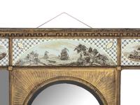 A Classical Giltwood and Eglomise-Inset Mirror