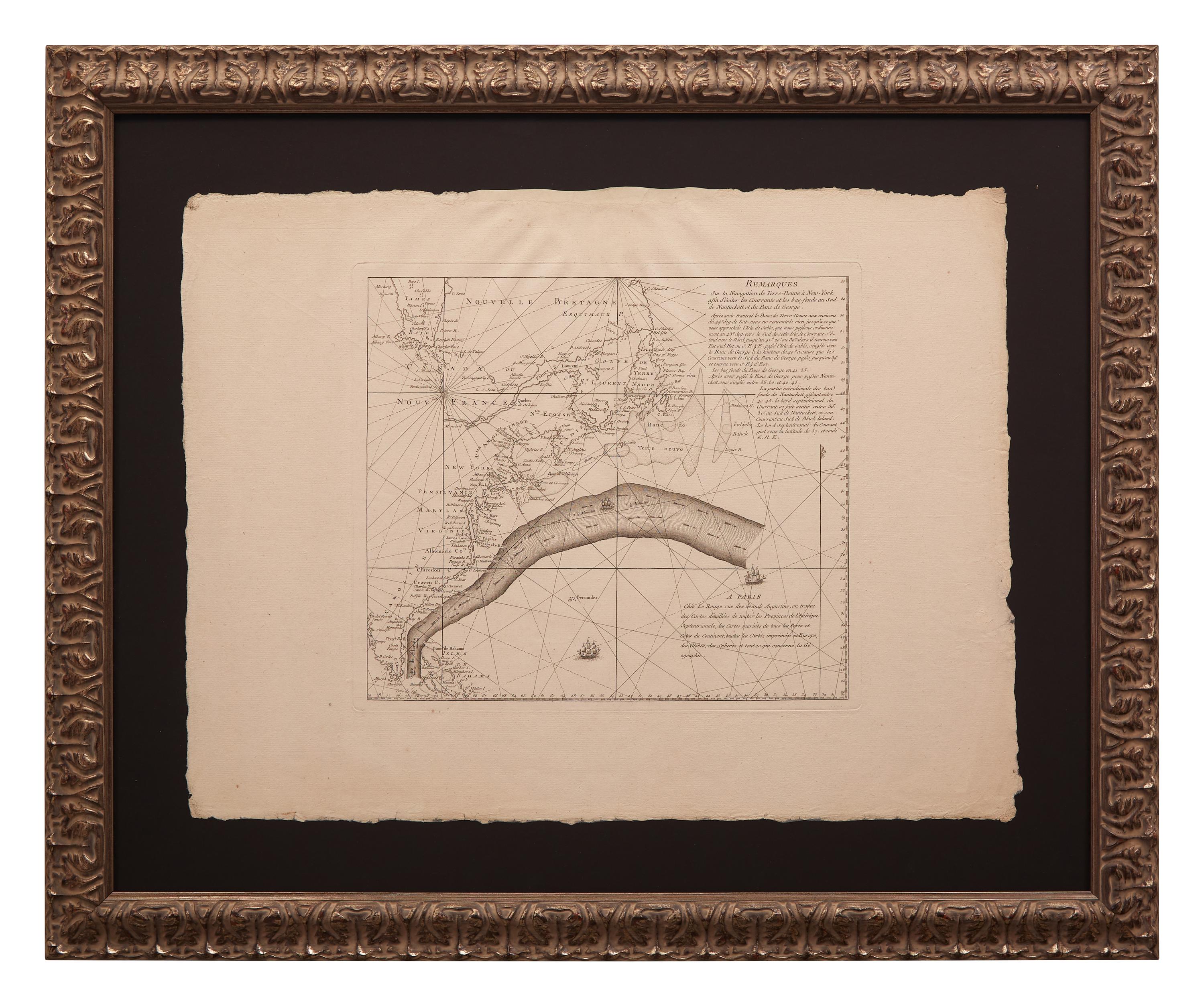 [Franklin, Benjamin] Remarques Sur la Navigation de Terre-Neuve a New-York afin d'euiter les Courrants et les bas-fonds au Sud de Nantuckett et du Banc de George