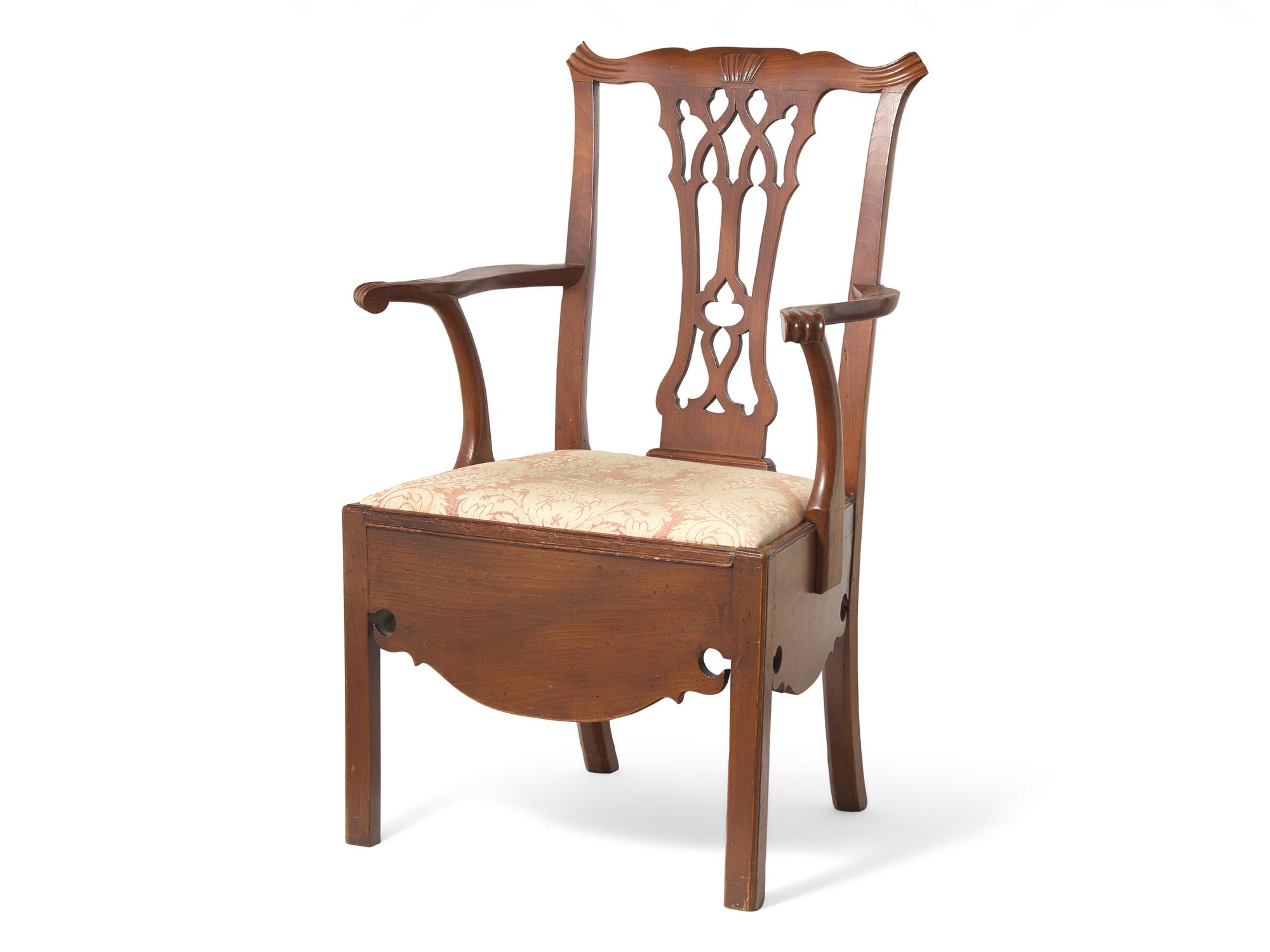 A Chippendale Carved Walnut Armchair
