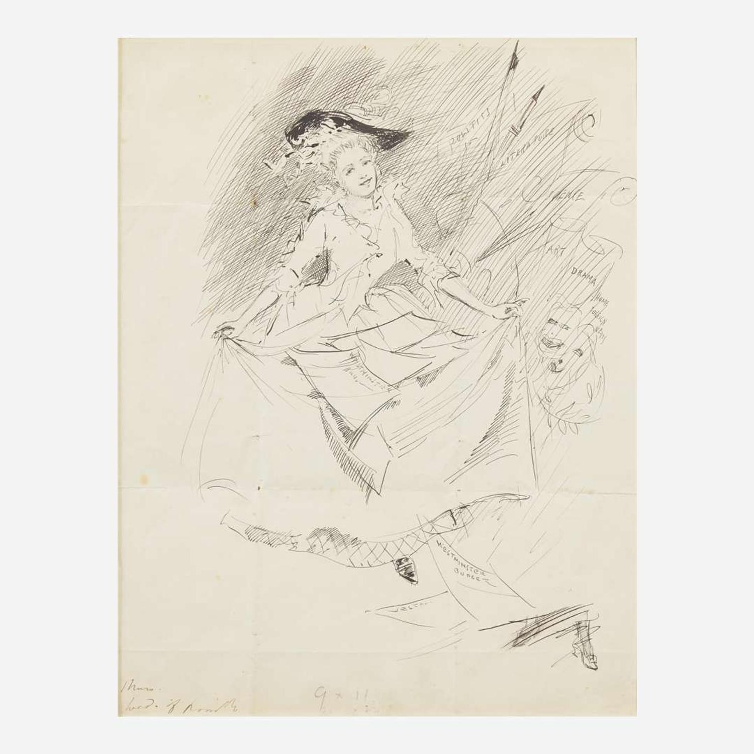 [Children's & Illustrated] [Rackham, Arthur] Proposed Cover Art for the Westminster Budget.