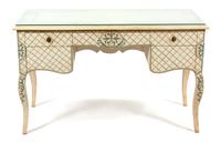 A Louis XV Style Painted Writing Desk Height 31 x width 50 x depth 22 inches. — 20TH CENTURY