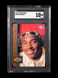 A 1996-97 Upper Deck Kobe Bryant Rookie Basketball Card No. 58 (SGC 10 GEM MINT)