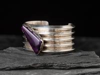 Sterling Silver and Sugilite Cuff Bracelet