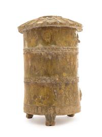 A Chinese Brown Glazed Pottery Granary Height 13 1/2 inches. — HAN DYNASTY (206 B.C. - A.D. 220)