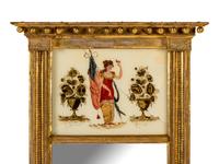 A Federal Style Giltwood Trumeau Mirror