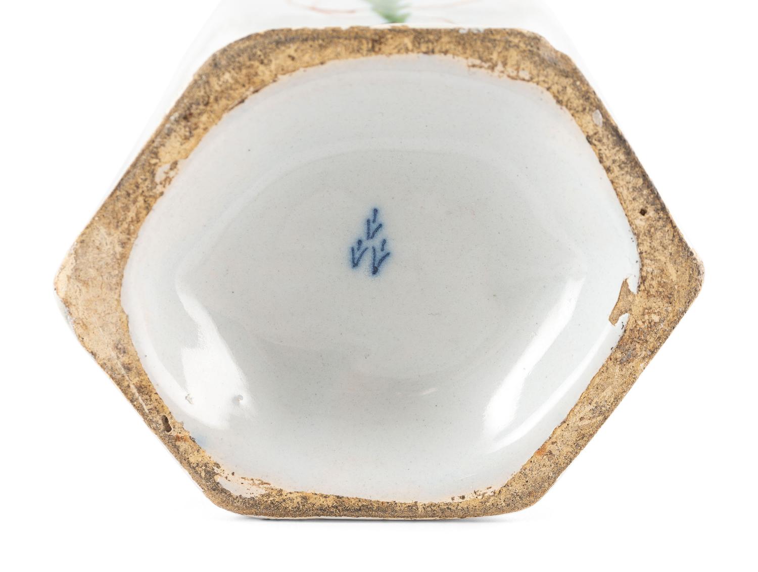 A Dutch Glazed Earthenware Five-Piece Garniture