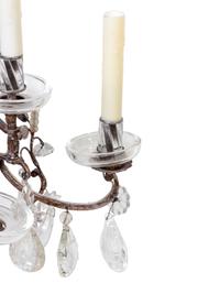 A Pair of Maison Baguès Silvered Metal, Rock Crystal and Glass Six-Light Sconces