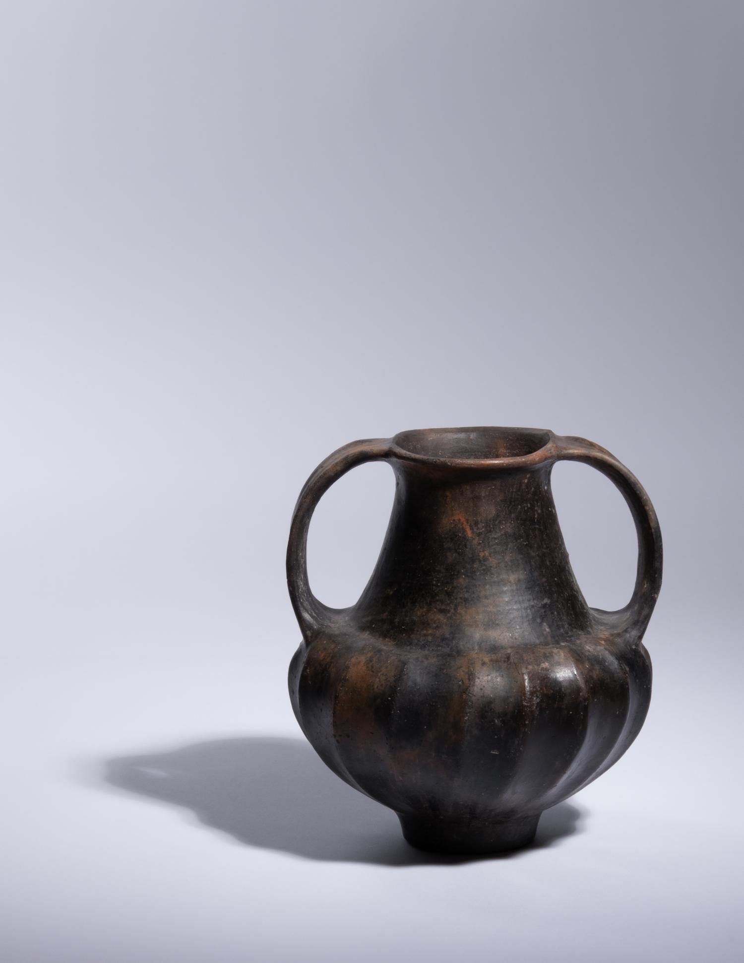 An Etruscan Bucchero Amphora