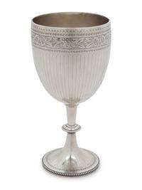 A Victorian Silver Wine Goblet