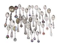 A Collection of Thirty-One Souvenir Spoons