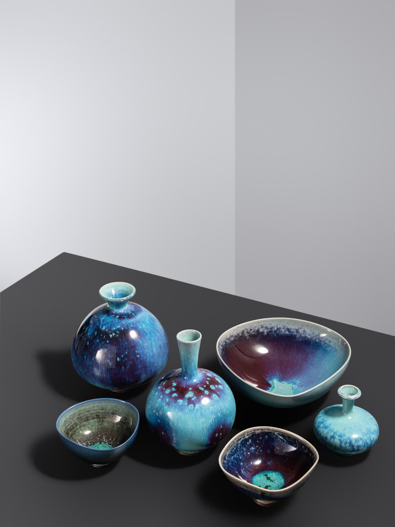 Collection of Six Vessels Gustavsberg, Sweden