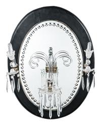 A Pair of Cut Glass Two-Light Sconces
