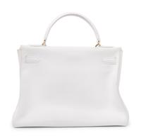 Hermès White Leather Kelly Bag 32cm, 1986