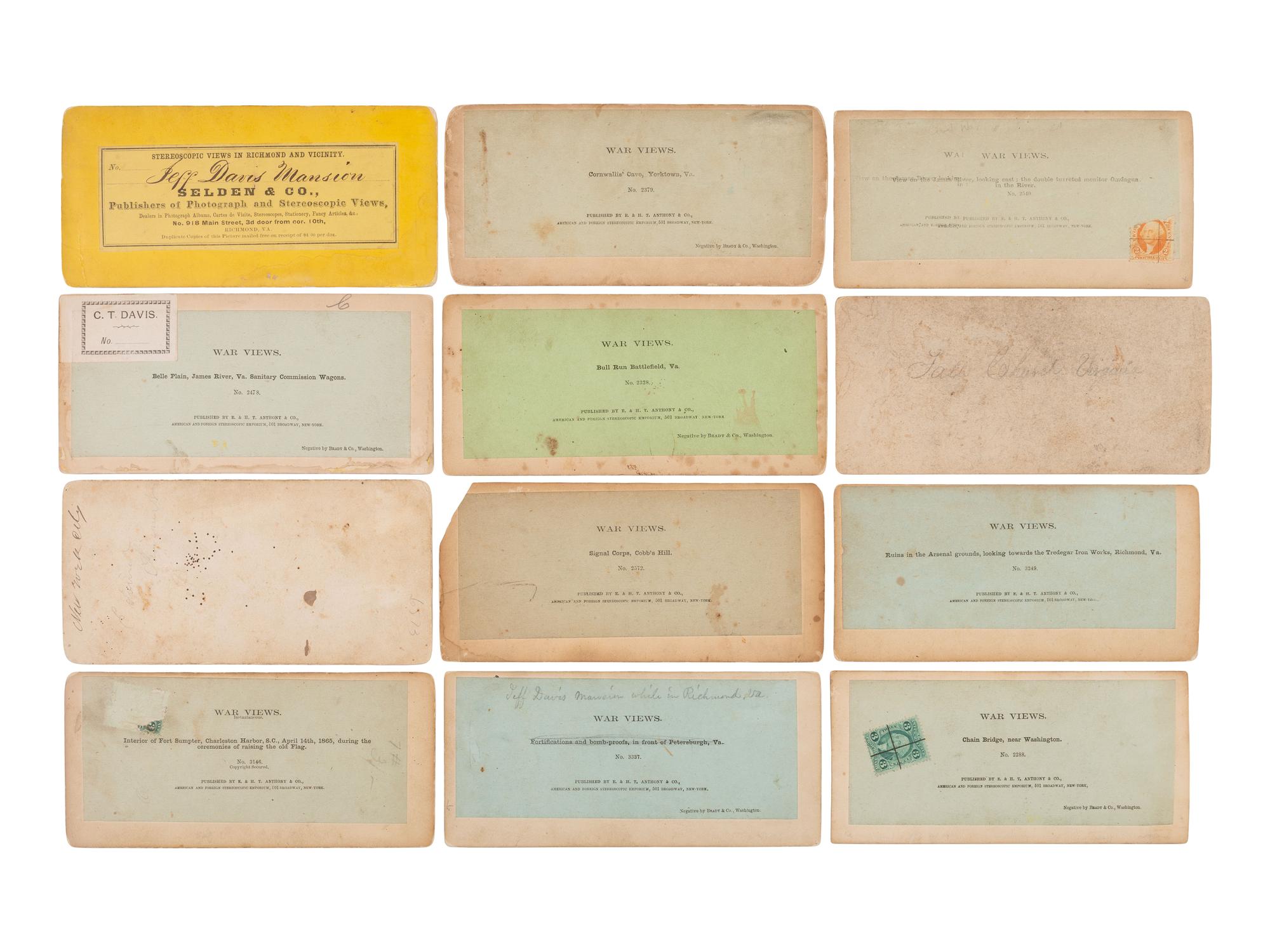 [CIVIL WAR]. A collection of 85 stereoviews from "The War for the Union" series. E. & H.T. Anthony, New York.