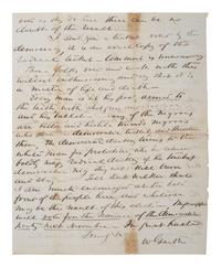 [VOTING RIGHTS]. GARTH, William W. Autograph letter signed ("Wm W Garth"). Tibbee Station, MS, 24 June 1868. Letter about elections involving emancipated African Americans.