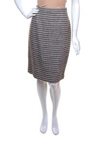 A Ferragamo Multicolor Wool Tweed Skirt, Size 8.
