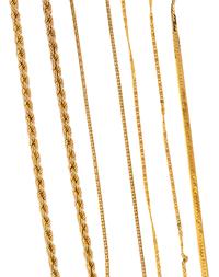 A Collection of 14 Karat Gold Chain Necklaces,