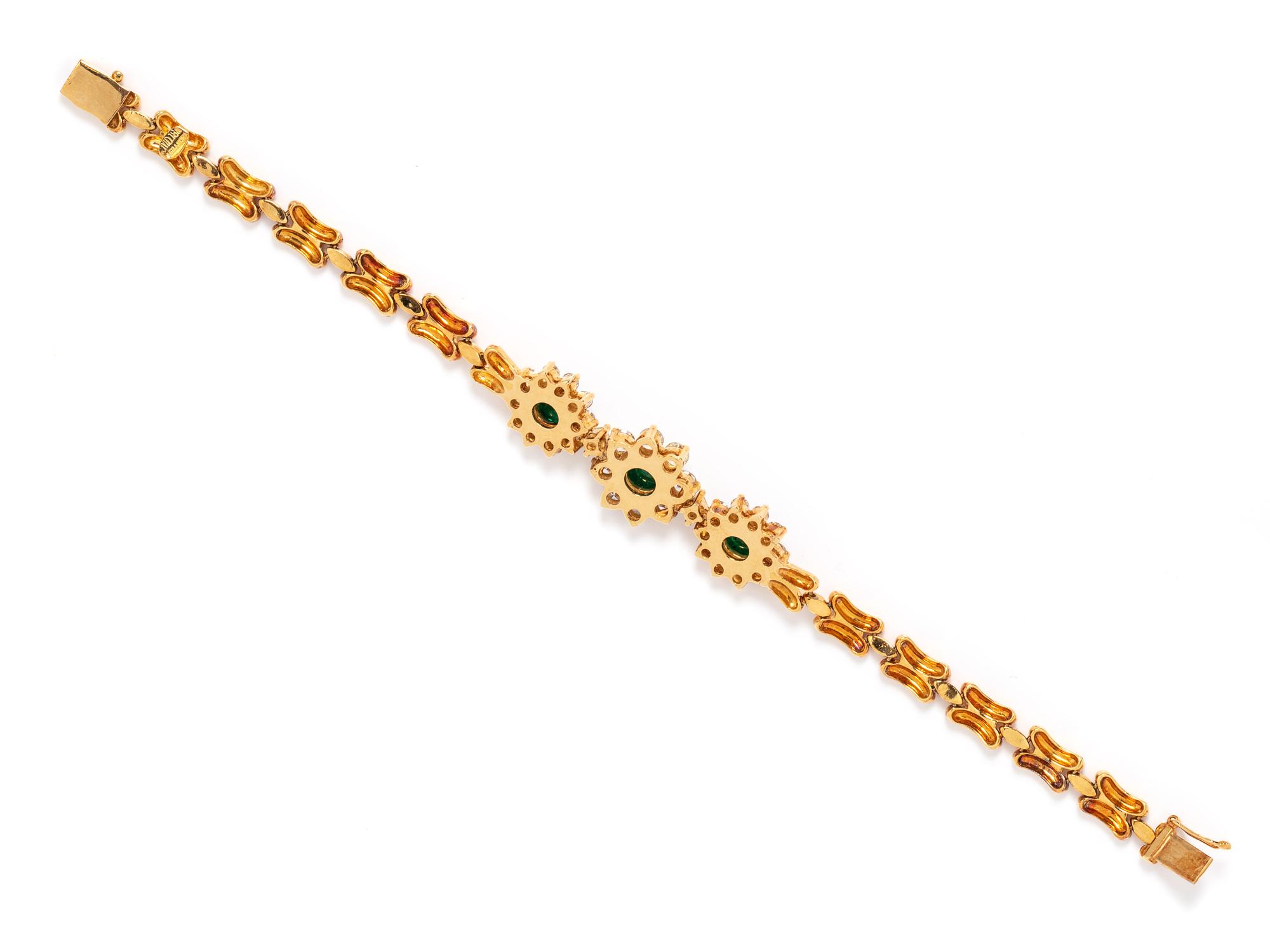 EMERALD AND DIAMOND BRACELET
