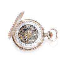 SILVER PERPETUAL CALENDAR OPEN FACE POCKET WATCH