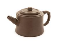 A Yixing Pottery Teapot Height 3 1/2 inches.