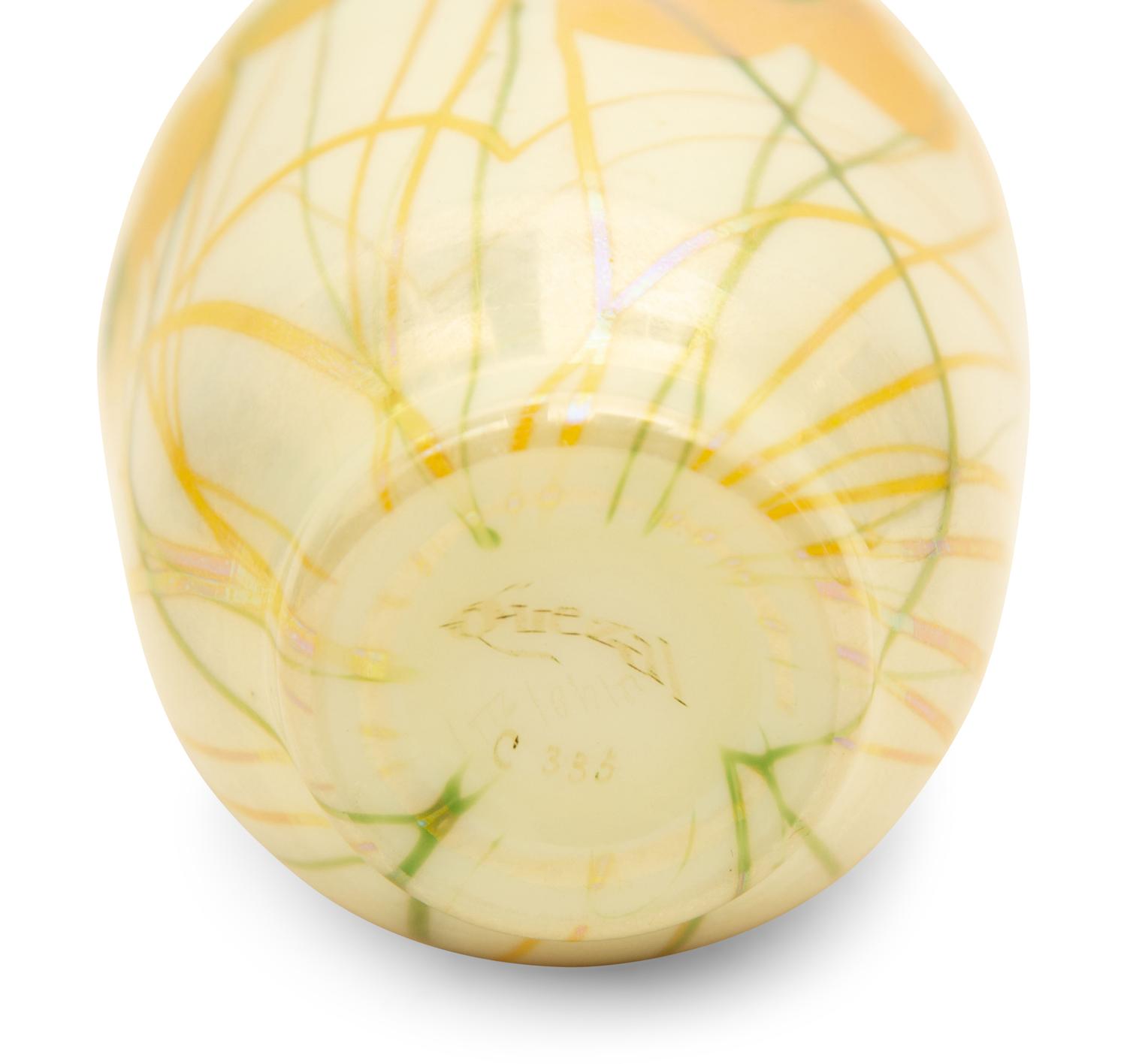 A Quezal Iridescent Glass Vase