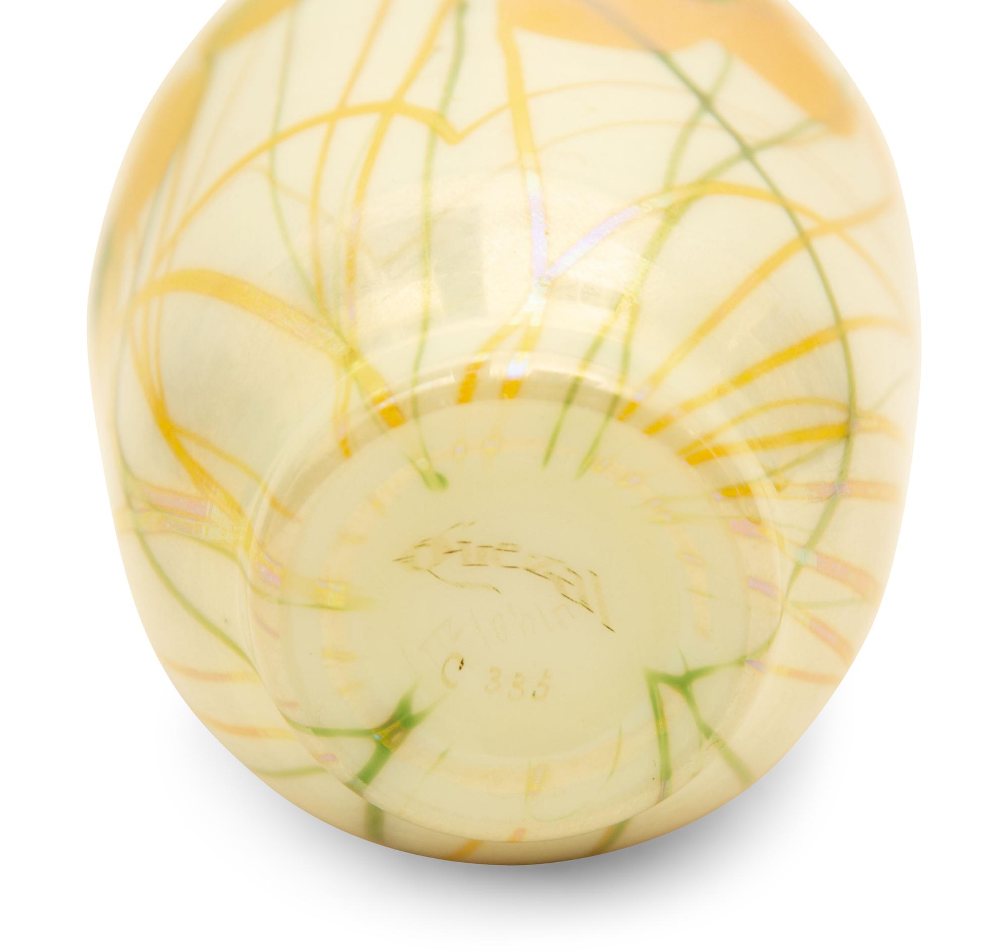 A Quezal Iridescent Glass Vase