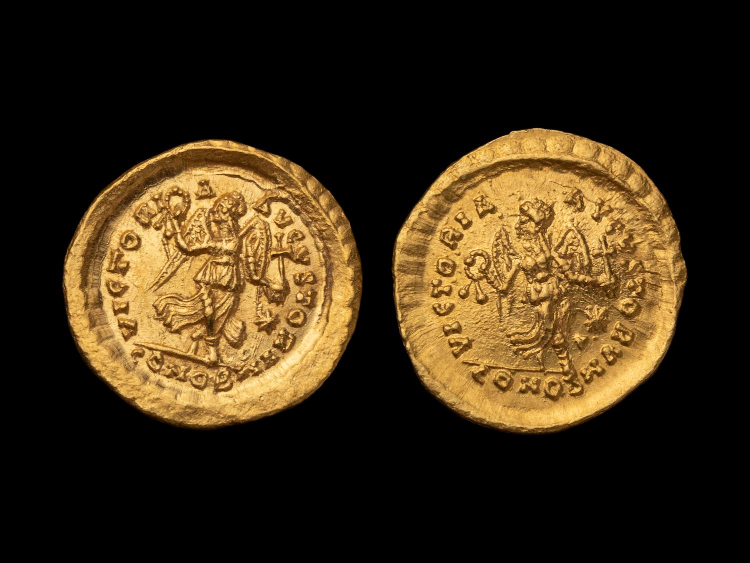 [ANCIENT] EASTERN ROMAN EMPIRE. Theodosius II (c. 430-440 AD). Tremissis (1.4g and 1.4g). Two Coins