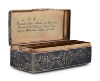 A Russian Niello Silver Snuff Box