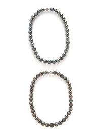 TWO CULTURED TAHITIAN PEARL NECKLACES