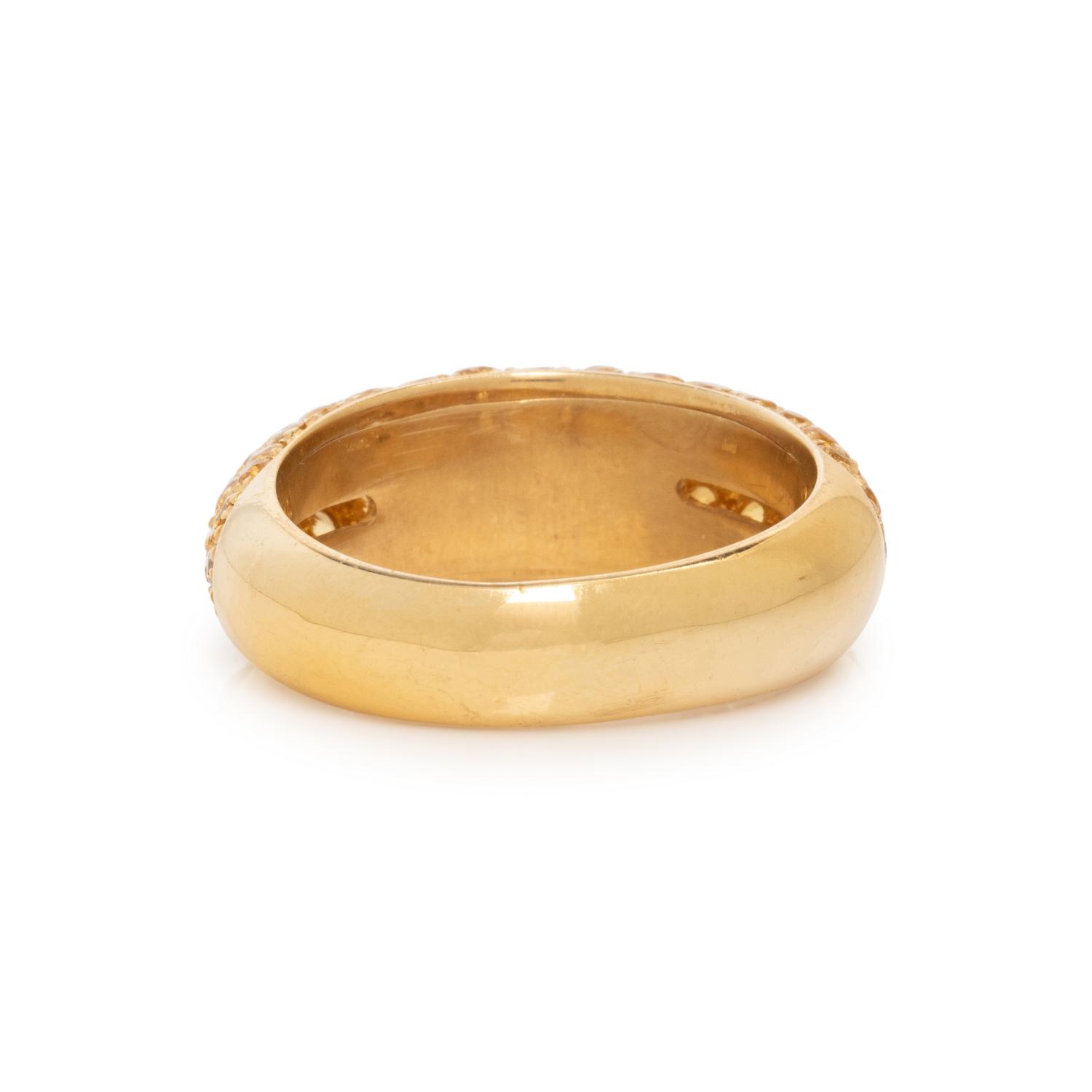 CRAIG DRAKE, YELLOW SAPPHIRE AND DIAMOND RING