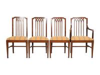 A Set of Eight George III Gothic Style Mahogany Dining Chairs