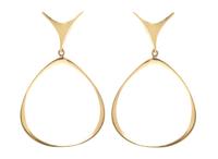 A Pair of Modernist Yellow Gold Pendant Earclips, Ed Wiener, 8.00 dwts.