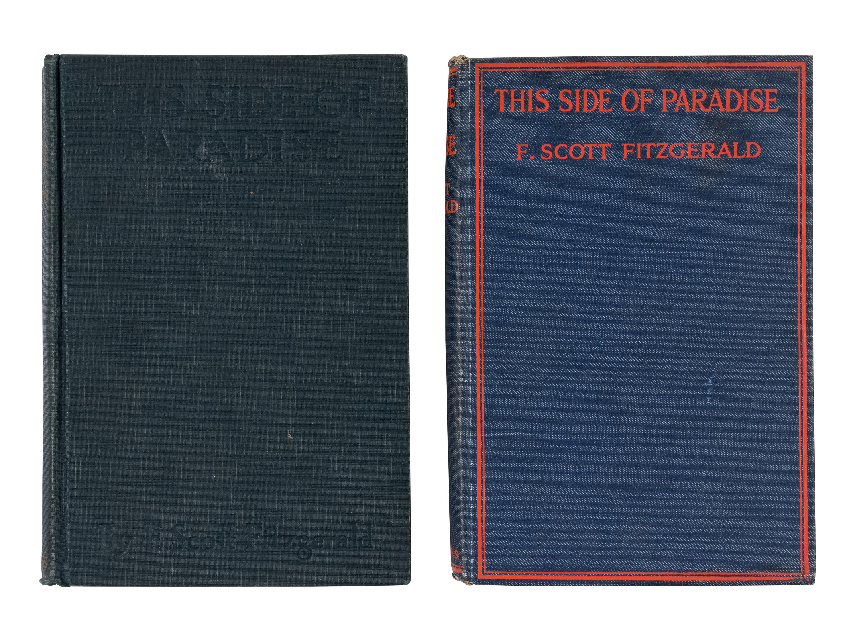 FITZGERALD, F. Scott (1896-1940). This Side of Paradise . New York: Charles Scribner's Sons, 1920.