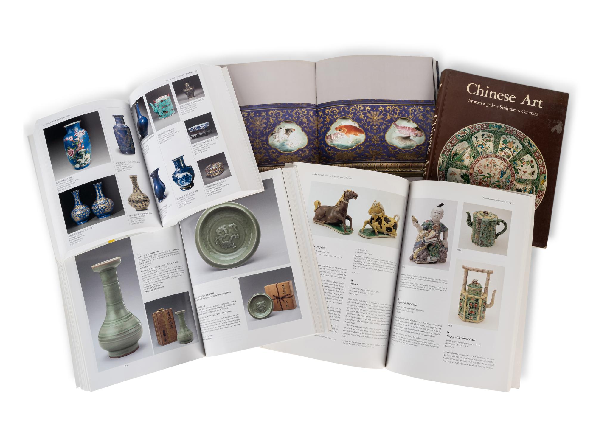 [CHINESE PORCELAIN] A group of reference works and auction catalogues about Chinese porcelain in Ming and Qing Dynasties