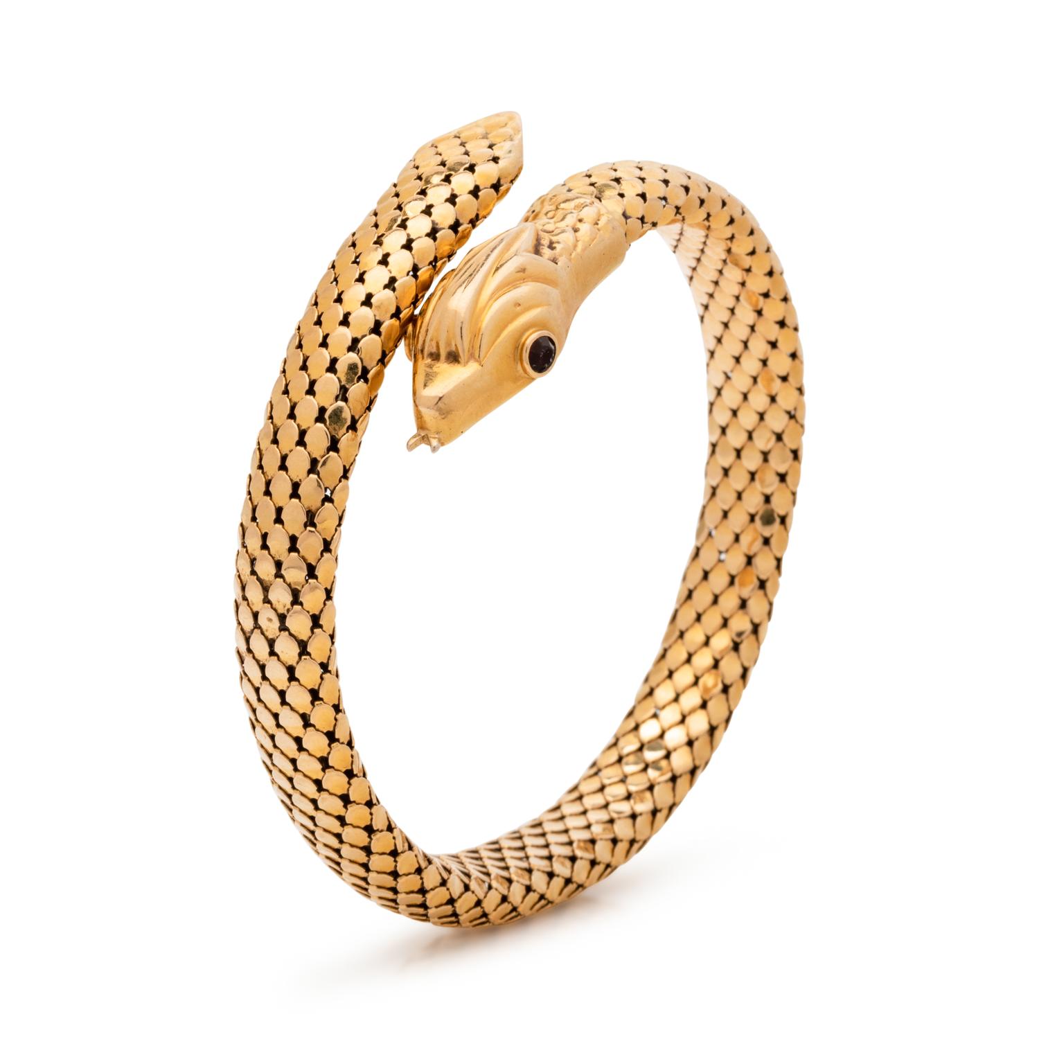 YELLOW GOLD SNAKE BRACELET