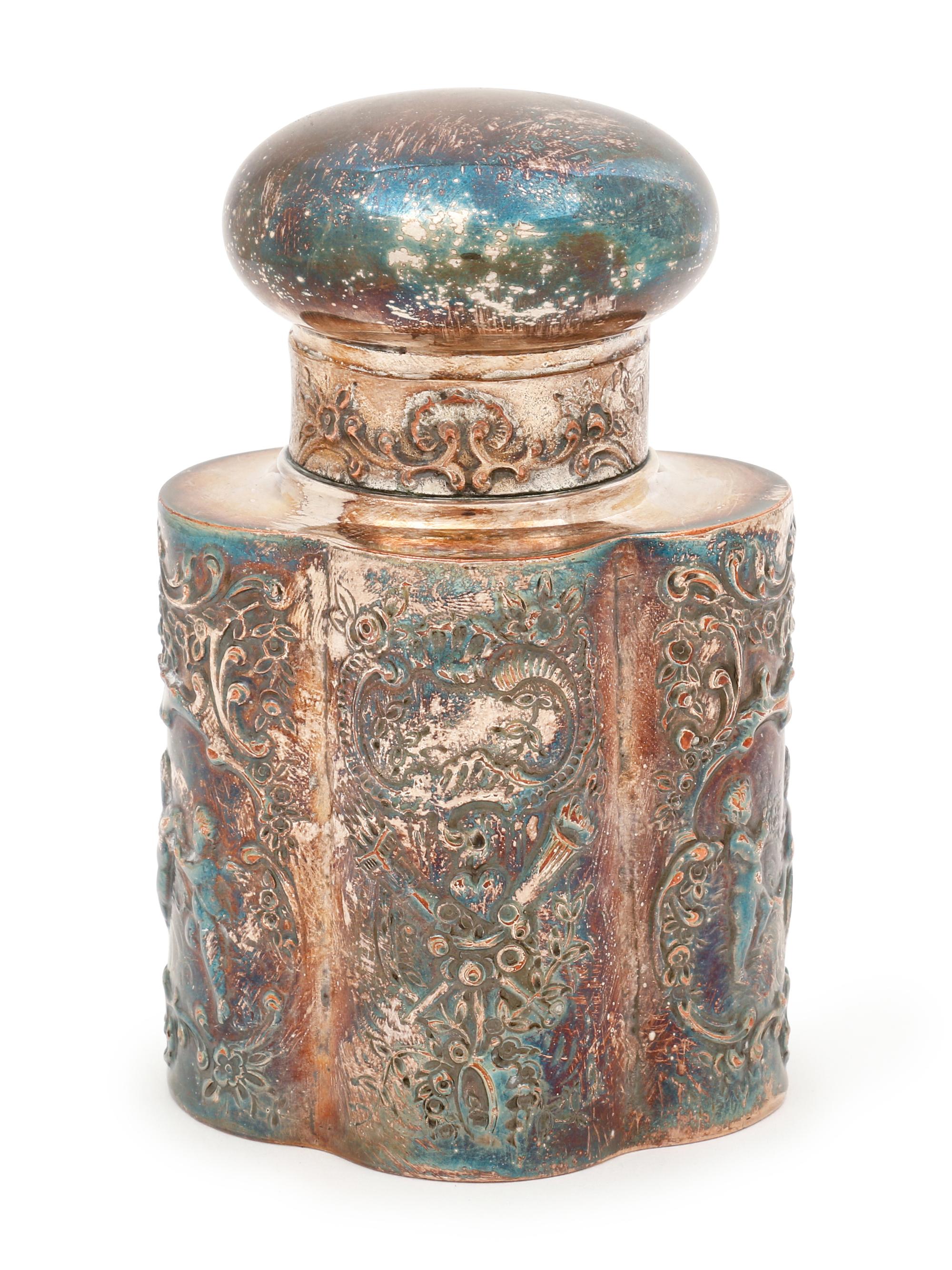 An American Silver-Plate Tea Caddy (Not on original listing. ) — Barbour Silver Co., Hartford, CT, Early 20th Century