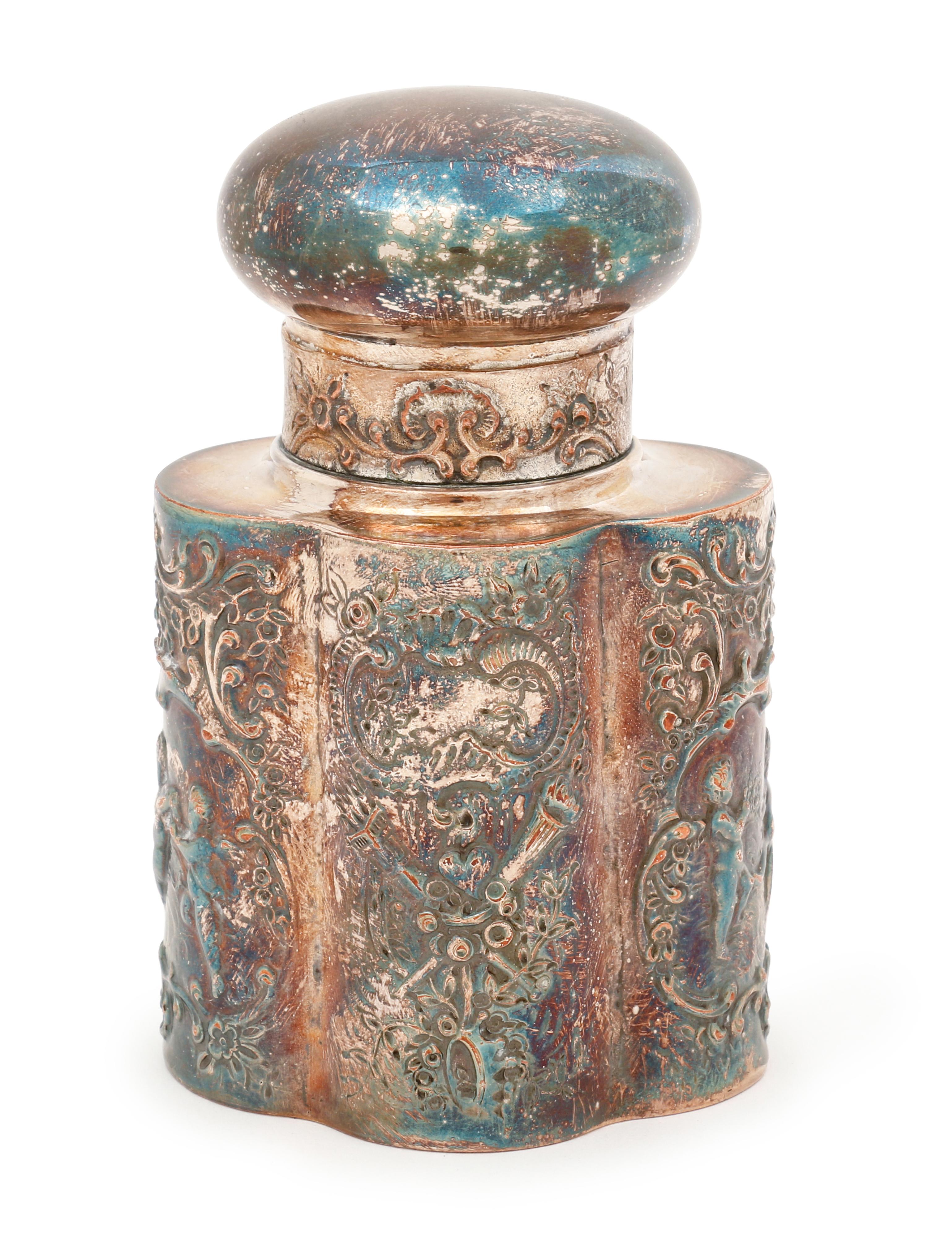 An American Silver-Plate Tea Caddy (Not on original listing. ) — Barbour Silver Co., Hartford, CT, Early 20th Century