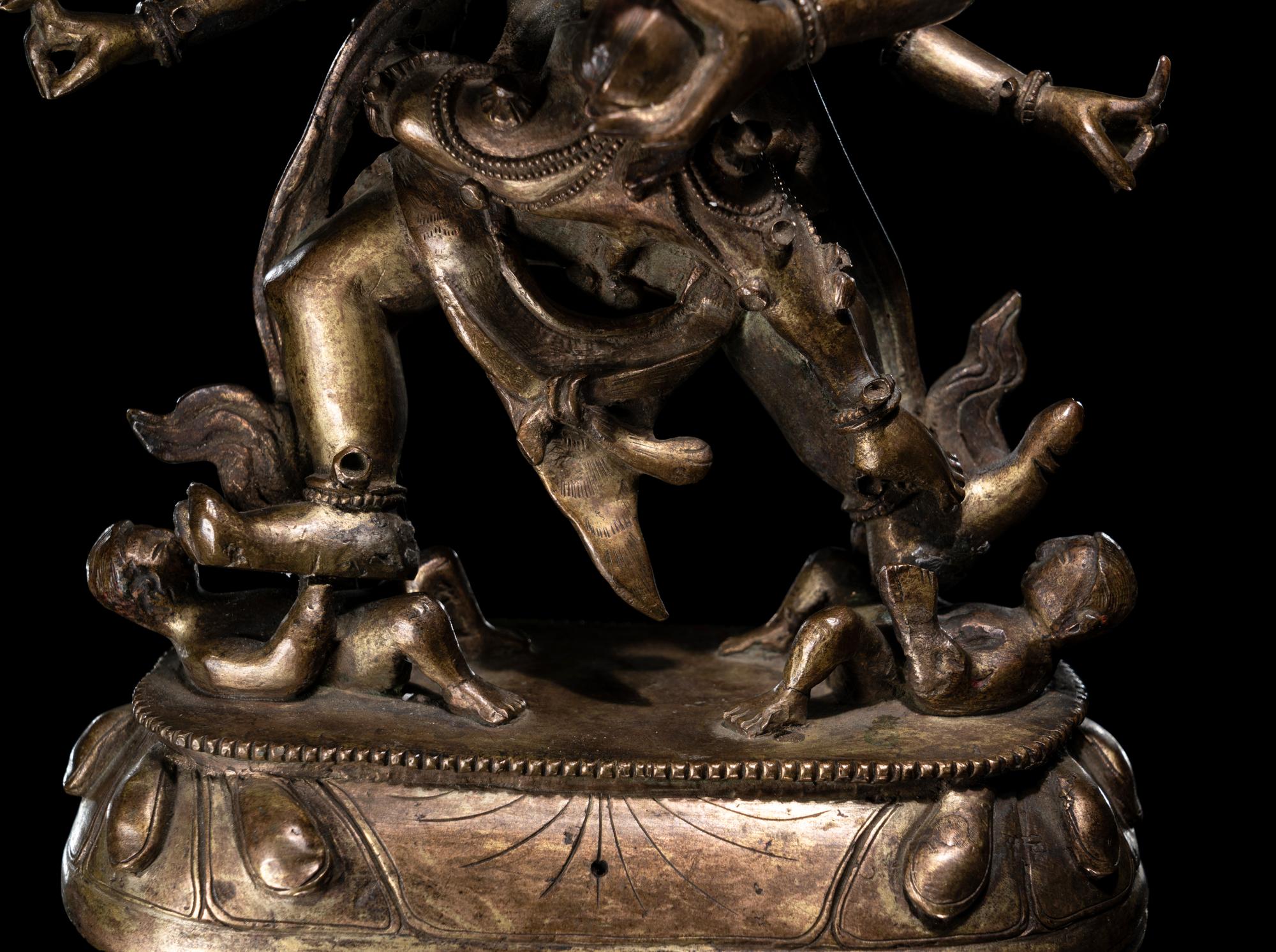 A Sino-Tibetan Gilt Bronze Figure of a Bodhisattva