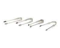 A Group of Four Federal Bright-Cut Silver Sugar Tongs
